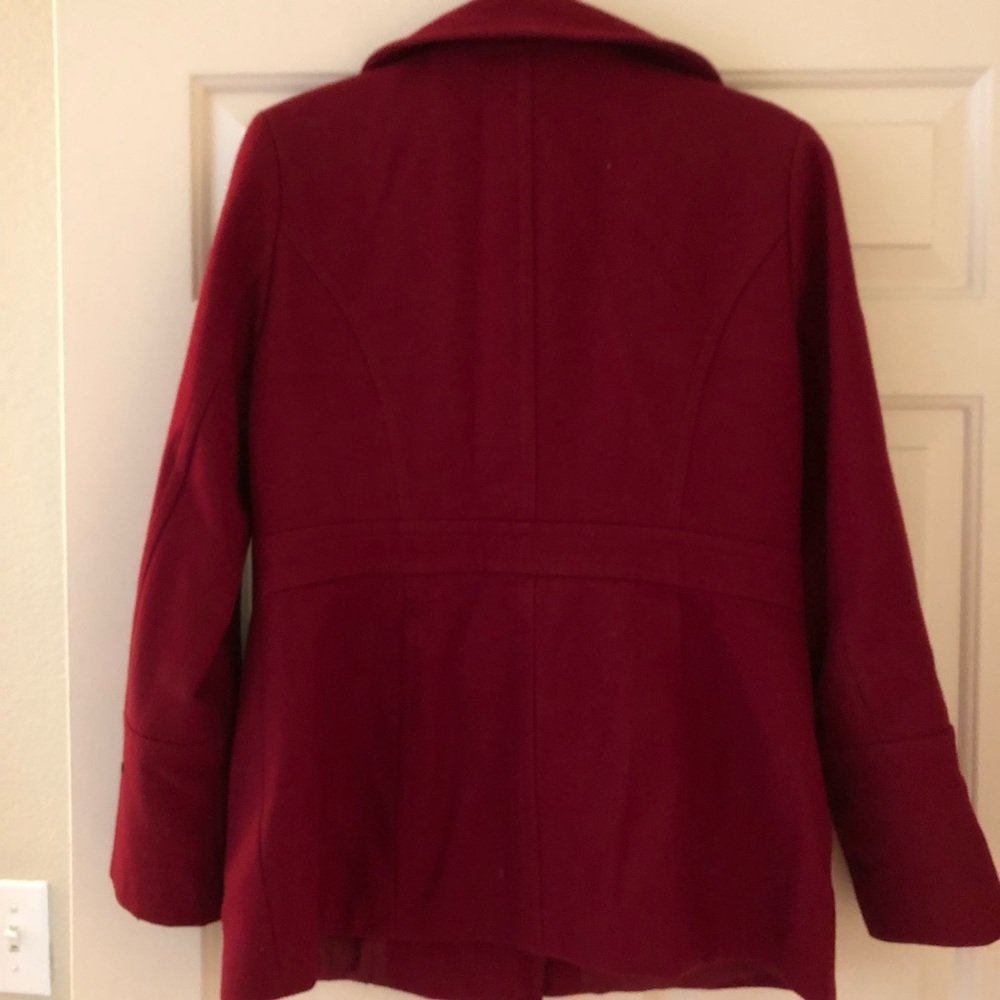 $FIRM$ MICHAEL KORS deep red pea coat - Picture 5 of 5